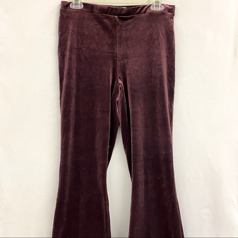 Maroon Velvet Flares